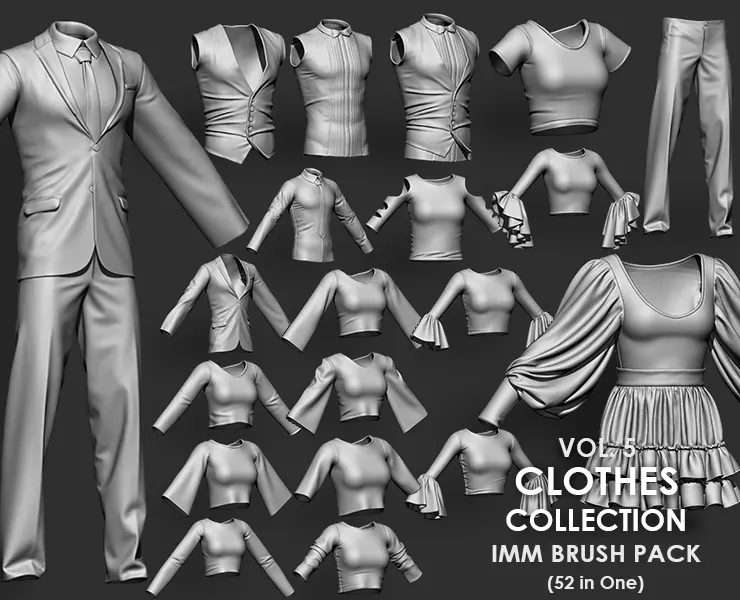 Clothes Collection IMM Brush Pack 52 in One Vol 5