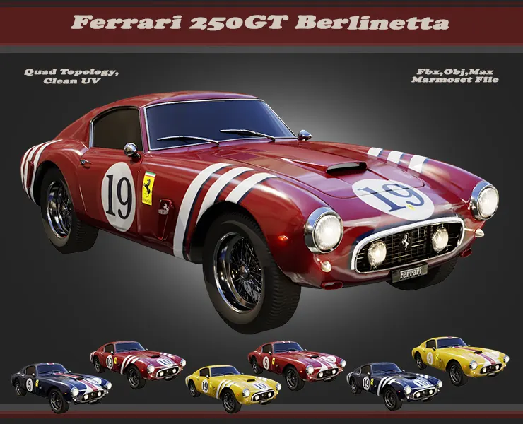 Ferrari 250GT SWB Berlinetta 3D Model