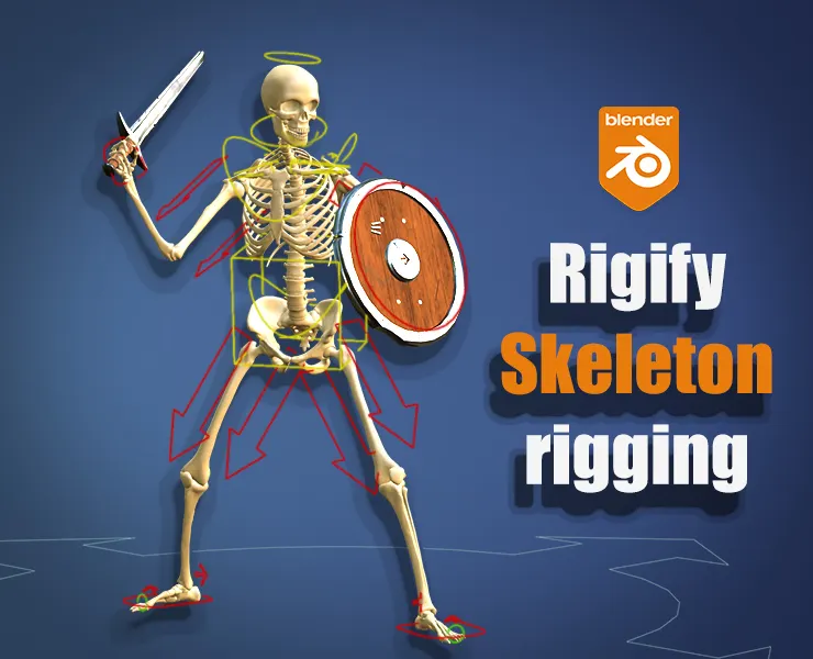 Rig a Skeleton with Blender and Rigify (Video Course)