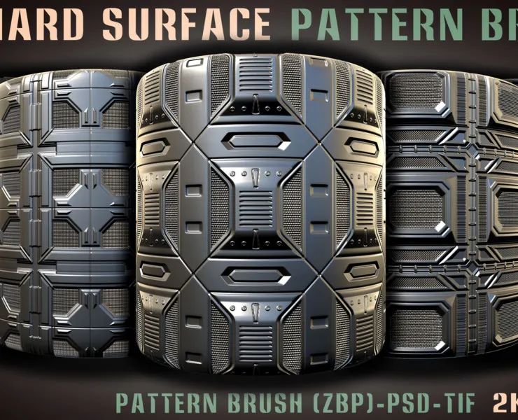 90 Hard Surface Pattern Alpha Brush-vol7