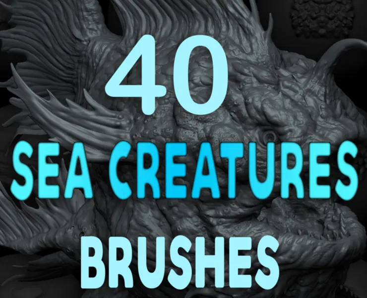 Zbrush + Blender - Sea Creatures VDM Brush