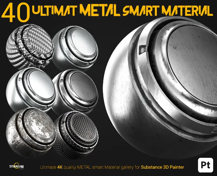 Ultimate Metal & Iron Smart Material + 4K PBR Textures