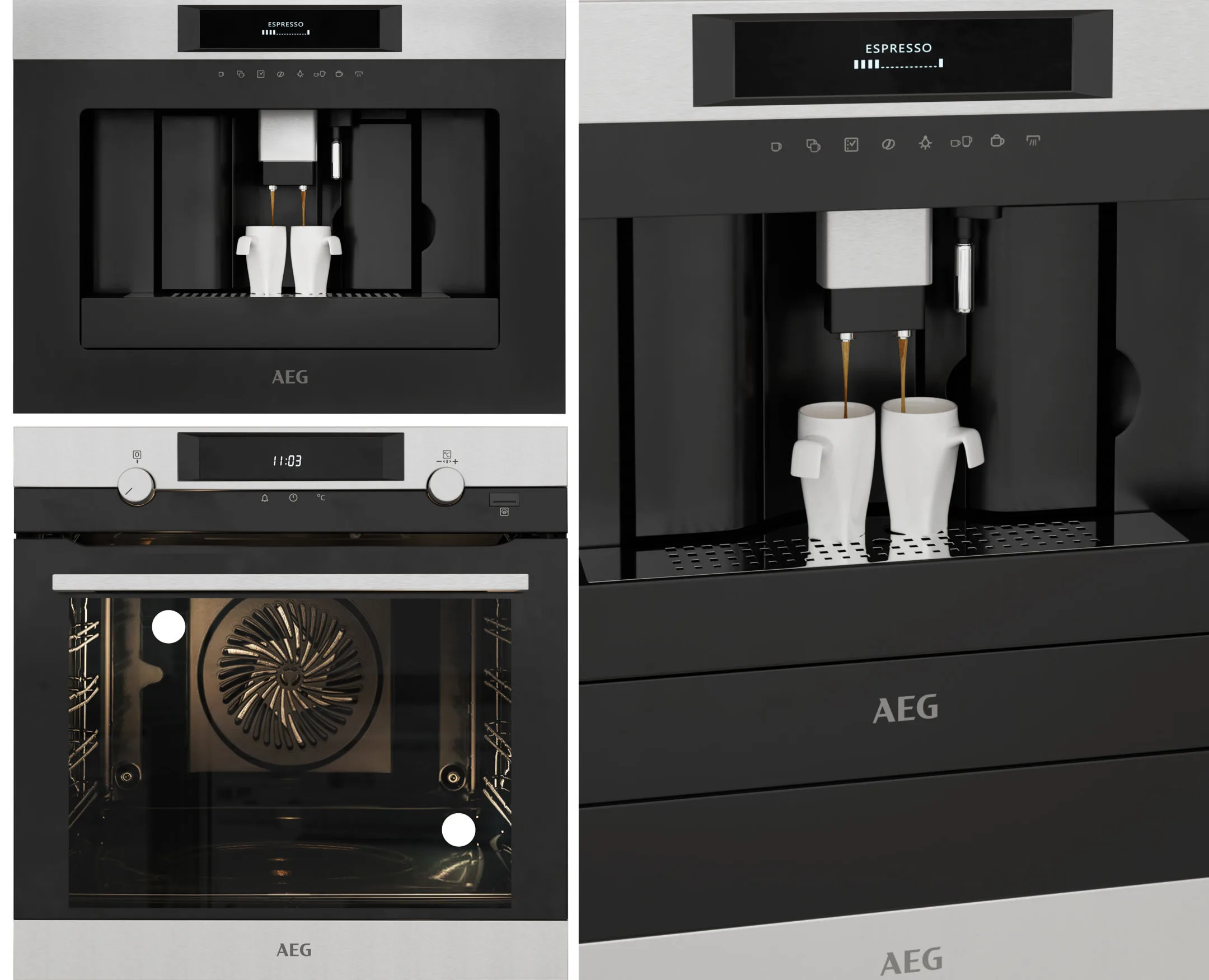 AEG Espresso Coffee Machine and SteamBake Oven