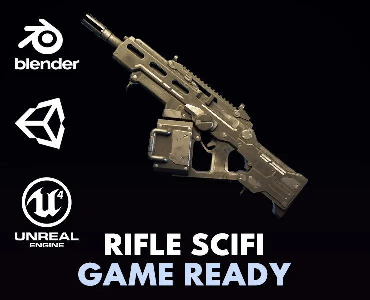 Rifle Scifi Game Ready - Oldrim