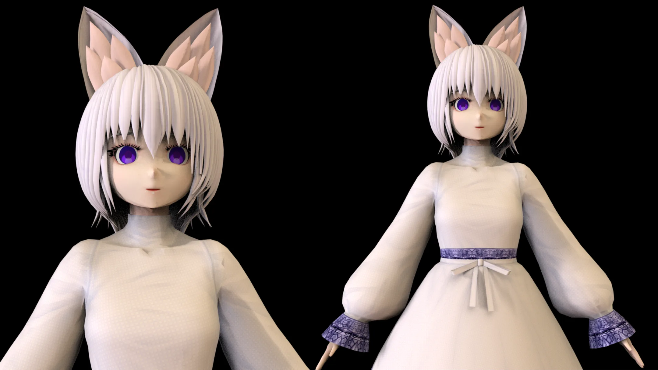 game ready Low Poly Anime Character 2