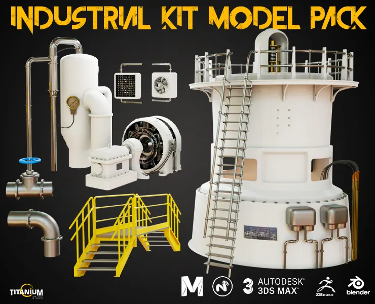 Industry Interior Kit 3D Model Pack