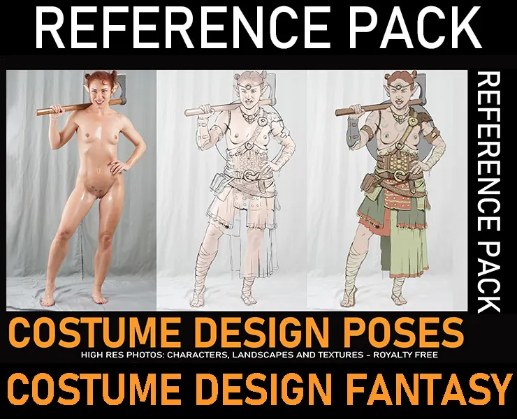 Costume design Poses - Fantasy 550+ Reference Pictures