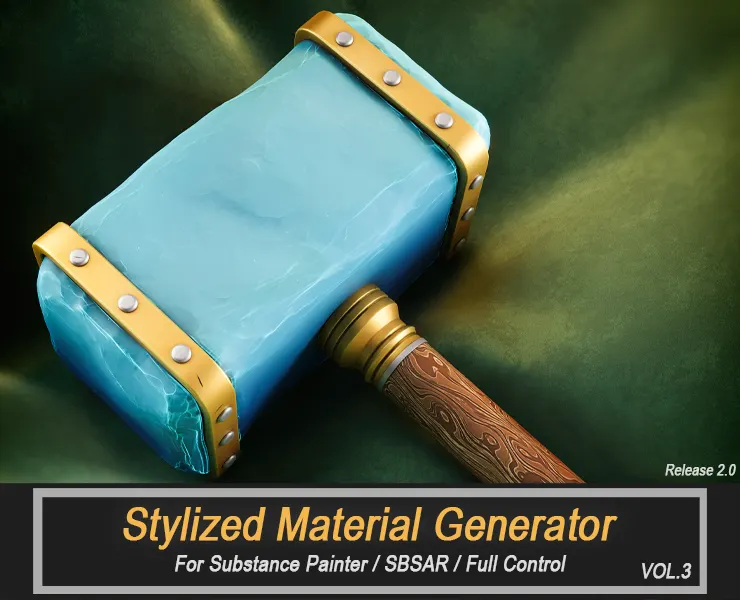 Stylized Material Generator For Substance Painter (SBSAR) Vol.3