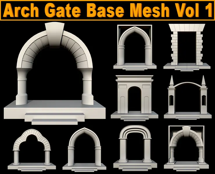 Arch Gate Base Mesh Vol 1