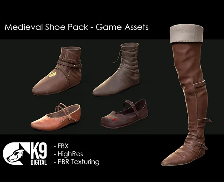 Medieval / Fantasy / Leather Shoe Pack VOL1