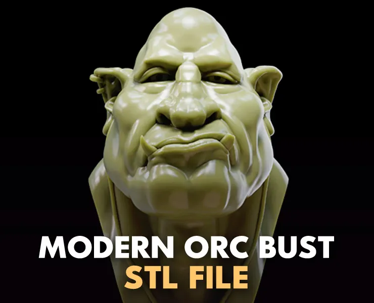 Modern Orc  bust STL