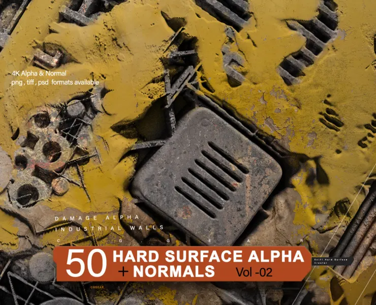 Hard-Surface Alphas (Damaged wall ) Vol.2