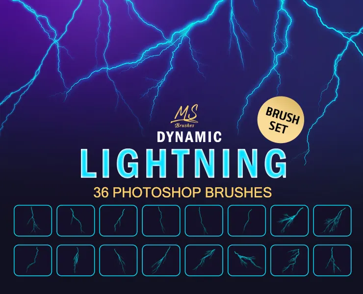 Lightning Photoshop Brushes