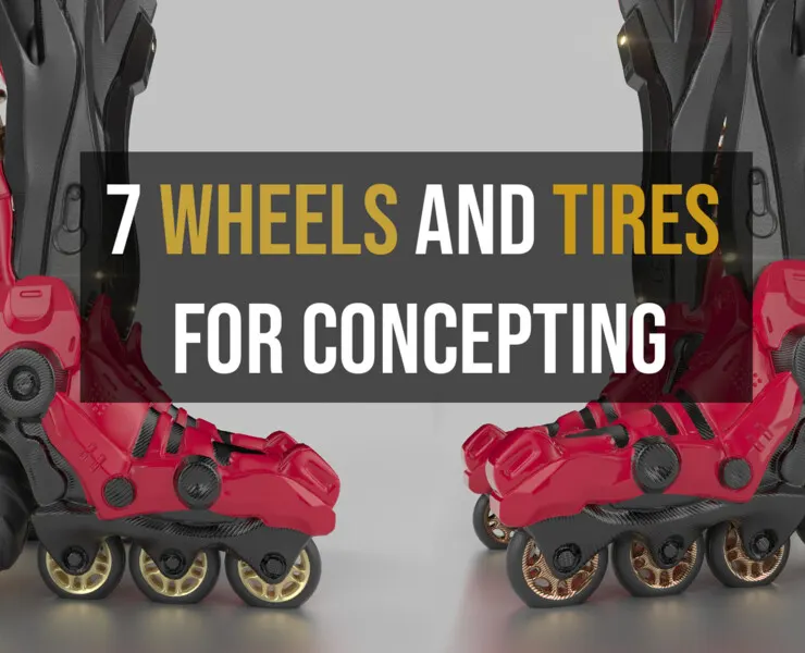 7 Wheels and Tires For Concepting - Zbrush OBJ / ZPR