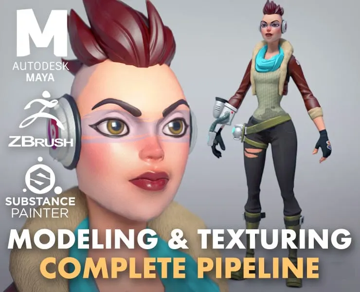 Character Modeling & Texturing For Games - Complete Pipeline