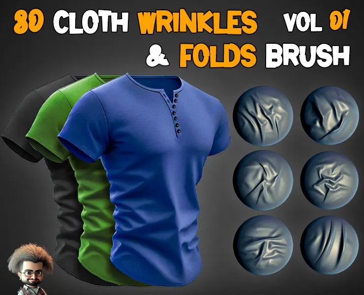 80 Cloth Wrinkless & Folds Brush - Vol 01