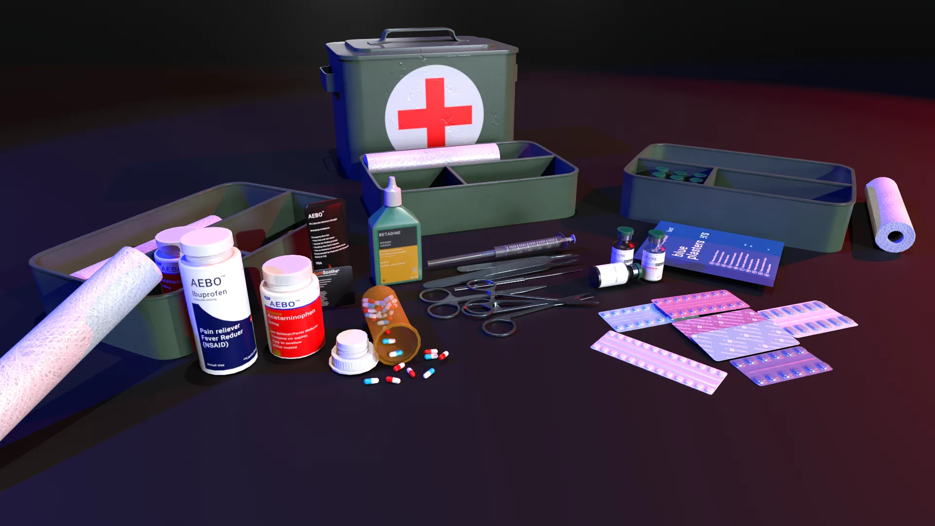 Pack kit medical 4k PBR for unity