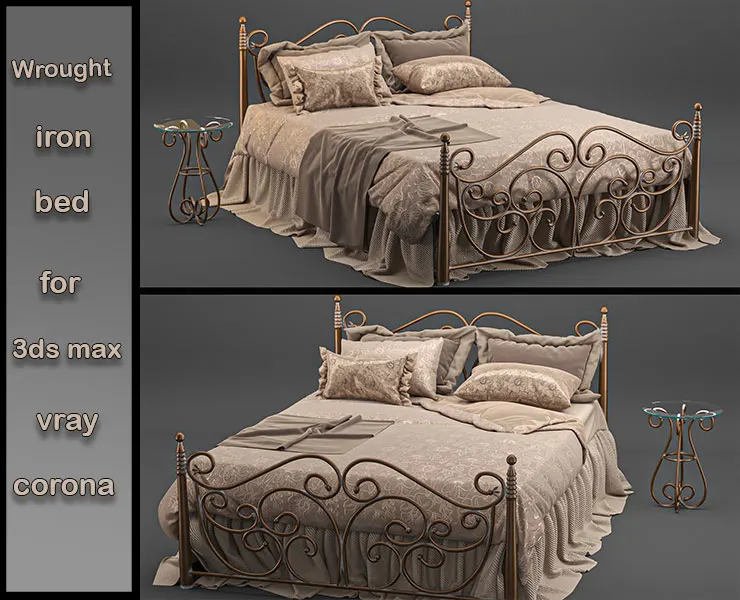 Wrought iron bed