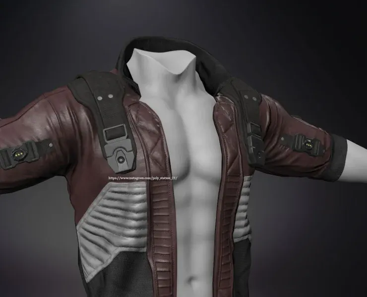 Sci fi cyberpunk jacket Game ready v1