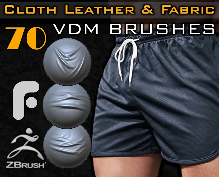 70 VDM Brushes Cloth Leather & Fabric Brushes _ 70 Alpha (4k)-Vol 01