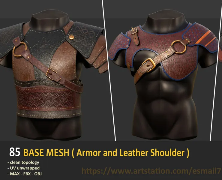 85 BASE MESH ( Armor and Leather Shoulder )