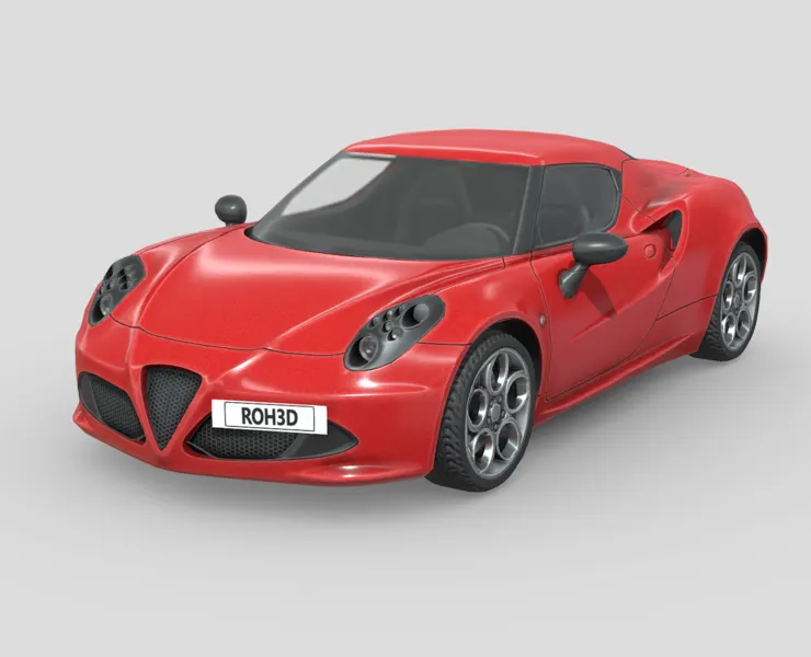 Low Poly Car - Alfa Romeo 4C 2014