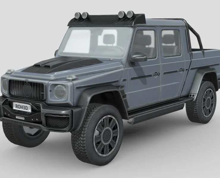 3D Low Poly Car - Brabus 800 XLP