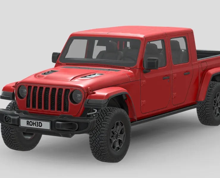 Low Poly Car - Jeep Gladiator Rubicon 2020