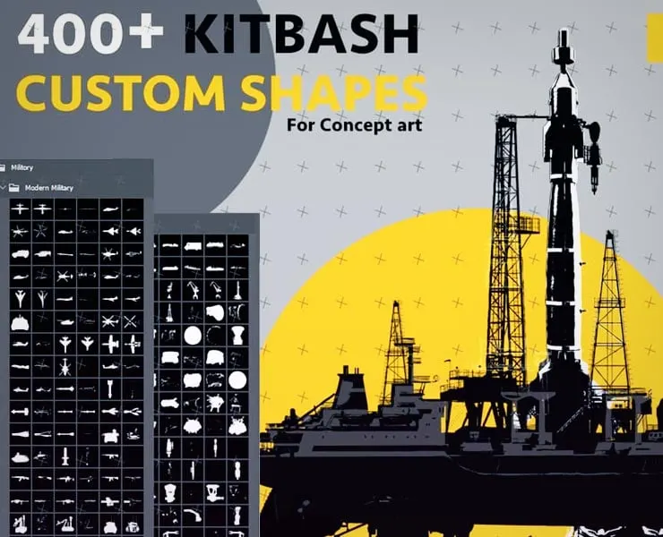 400+ Kitbash Custom Shapes