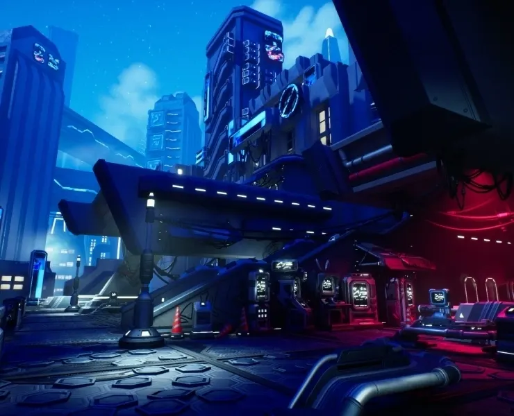 Cyberpunk City stylized scifi environment