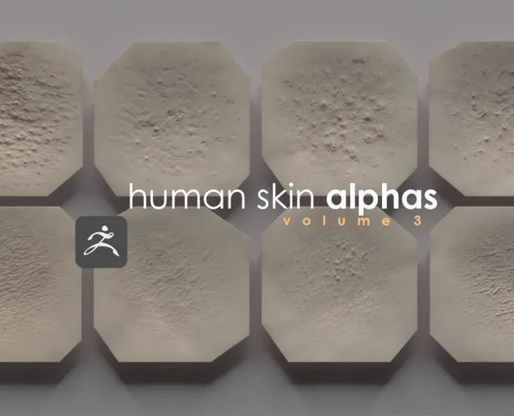 Human Skin Alphas vol. 3 + Render Scene