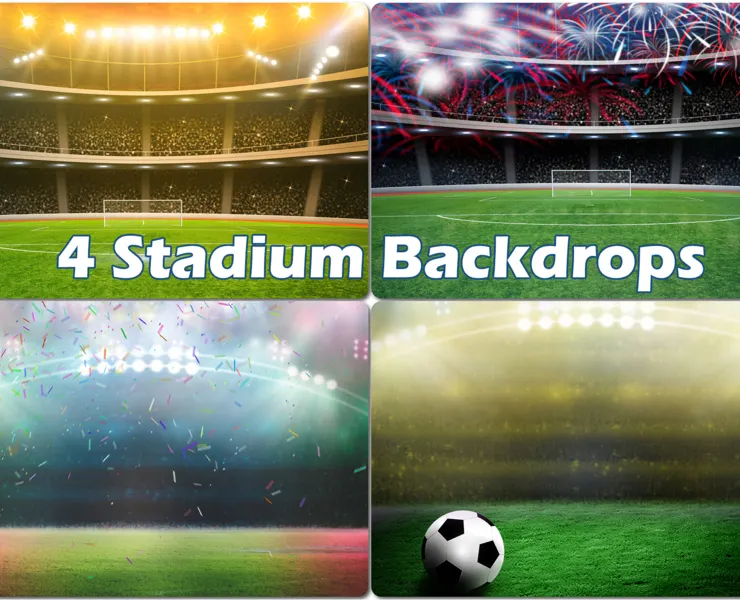 4 Football Stadium Backdrop, Soccer Goal Background, Sports Stadium Background, Stadium Lights, Photoshop Overlays, Spotlight, Floodlight