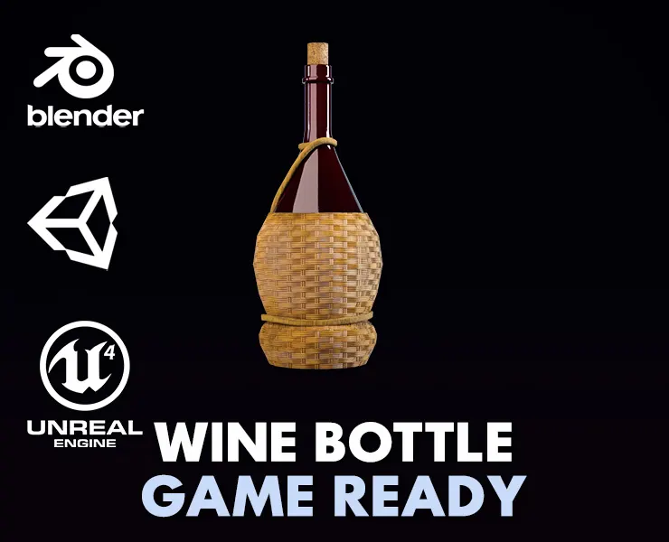 Old Wine Bottle Game Ready