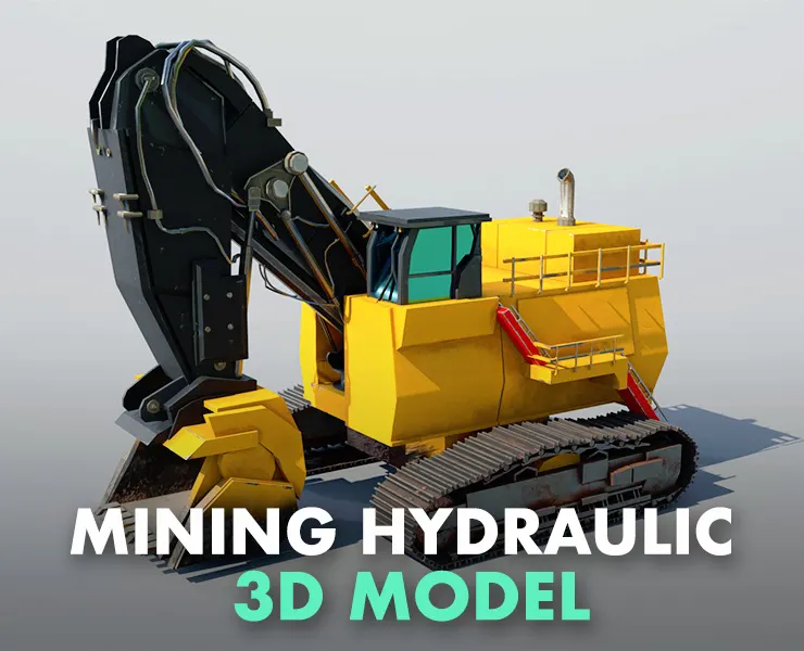 Mining hydraulic shovel 3d model