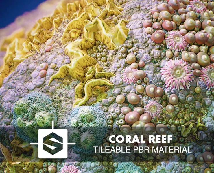 Coral Reef Tileable PBR Material