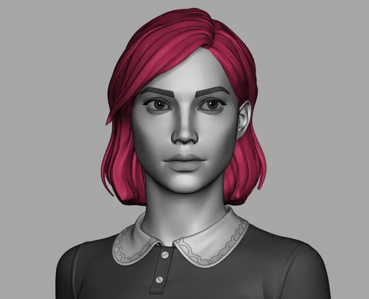 Female head | Girl portrait | Highpoly models |