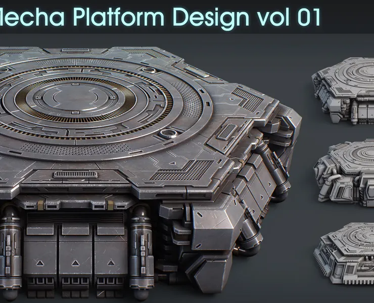 Sci-Fi Mecha Platform Kit Vol 01