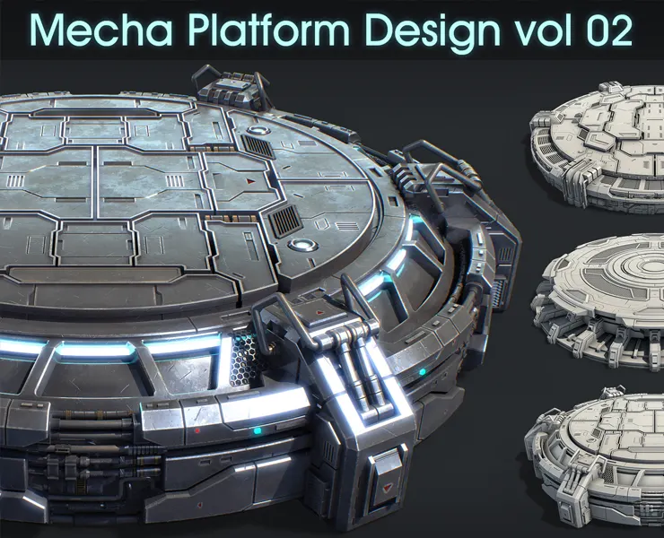 Sci-Fi Mecha Platform Kit Vol 02