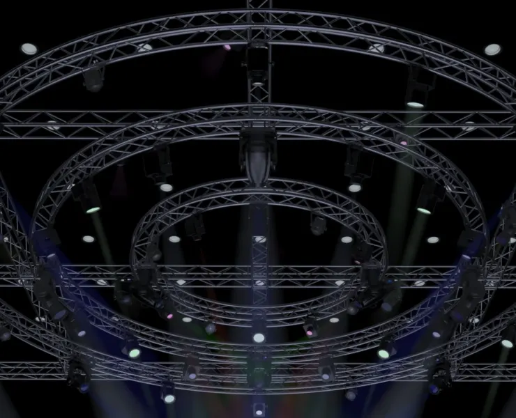 TV Studio Stage Truss and Lights