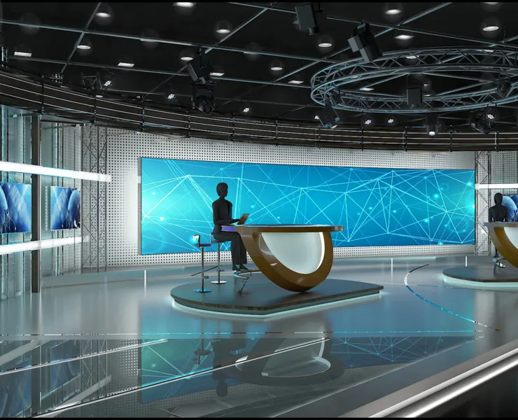 Virtual TV Studio News Set 3