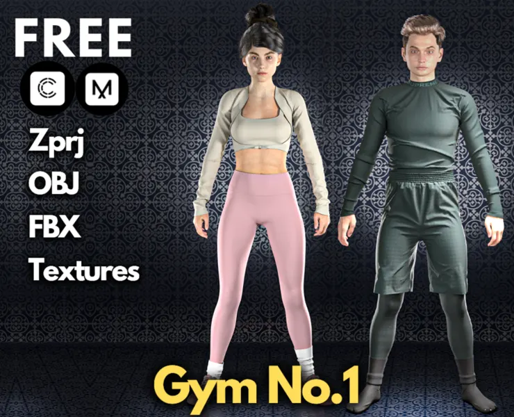 Gym No.1 (Marvelous Designer & Clo3d & FBX & OBJ & Texture)