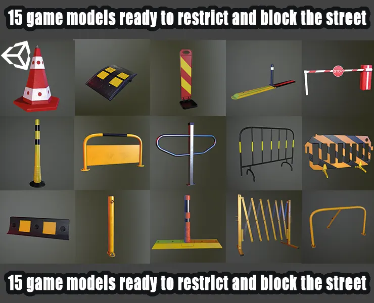 15 game models ready to restrict and block the street
