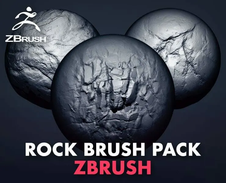 Free Rock Brush Pack For ZBrush