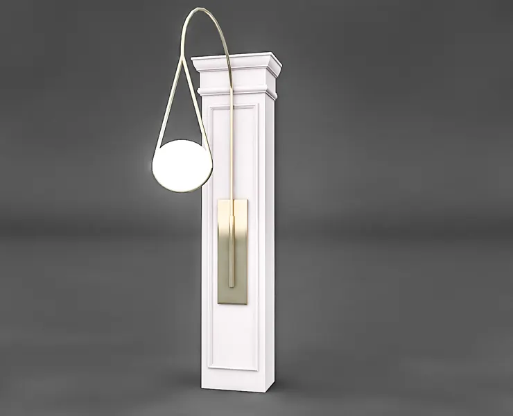 Column and Decorative Lamp model