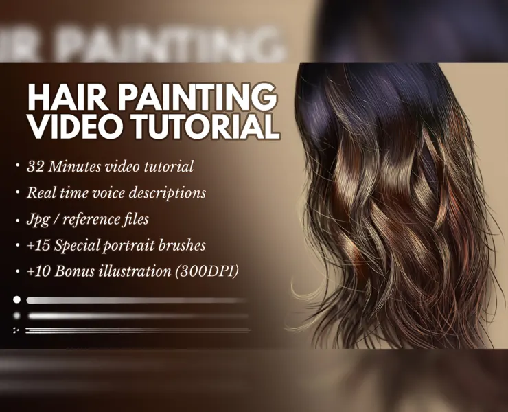 Hair Painting In Photoshop - Video Tutorial