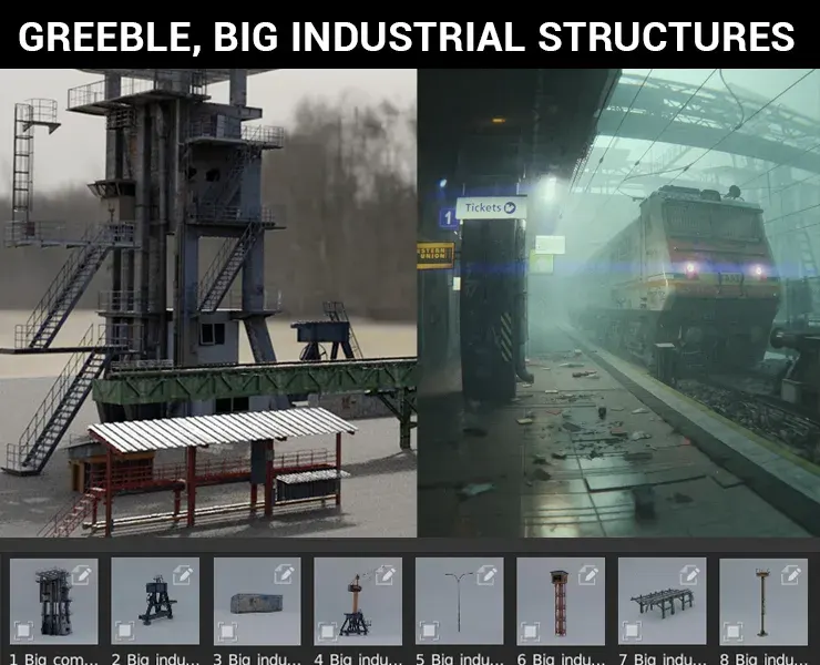 Big Industrial Structures, Greeble Asset Pack