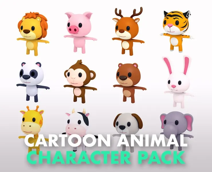 Cartoon Animal Character Pack