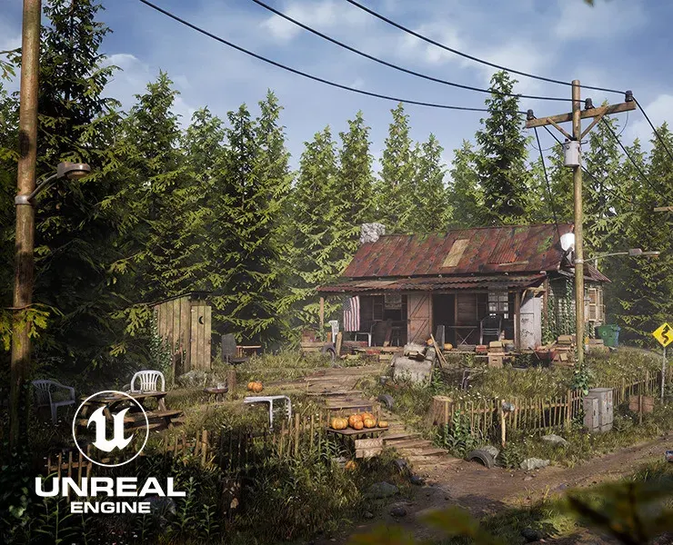 Modular Rural Cabin - Unreal Engine