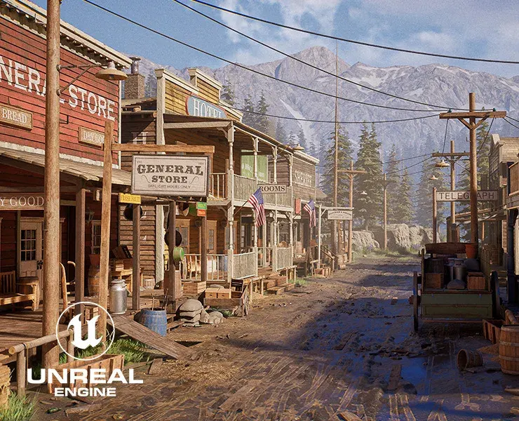 Western Town - Unreal Engine