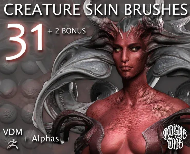 33 CREATURE SKIN BRUSHES | VDM + Alphas